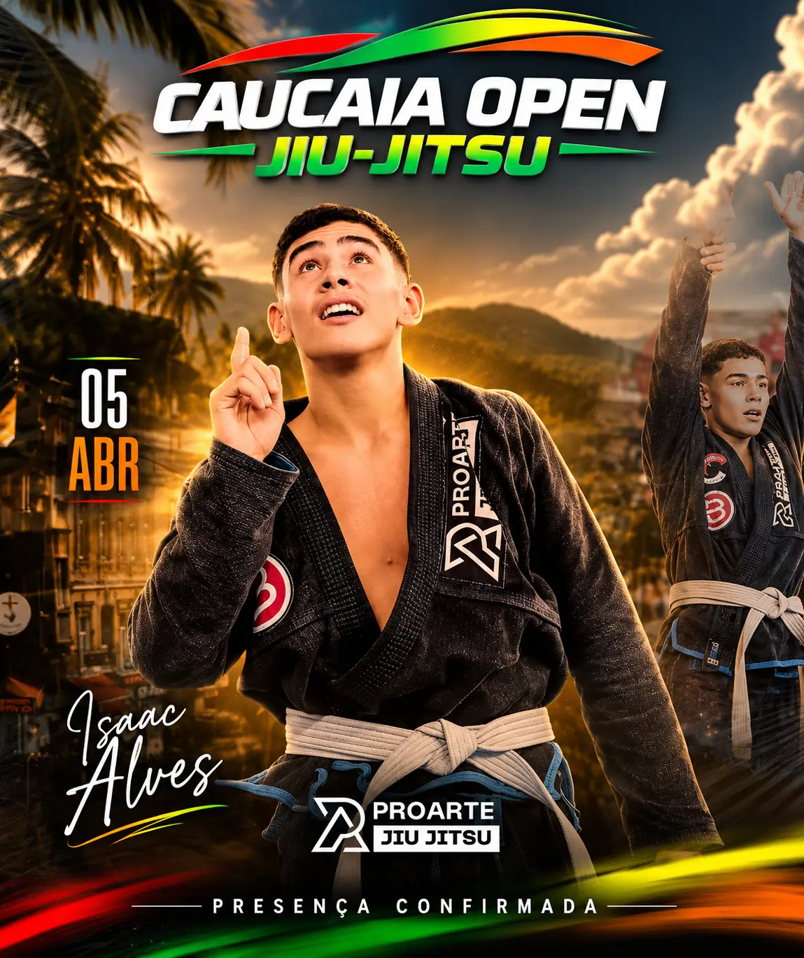 Card do Caucaia Open Jiu-Jitsu com atleta da Bessa